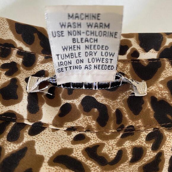 Notations Leopard Print Button-Up Shirt Womens XL Classic City Maximalist Preppy - Picture 6 of 11